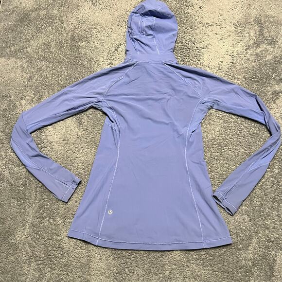Lululemon Runbeam Hoodie Womens Small ?? Purple Lightweight Running Hair Hole - Picture 3 of 7